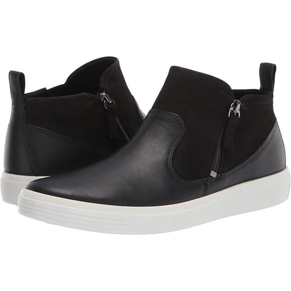 USED ECCO Women's Soft Classic Bootie,Black Suede-Size 10-10.5 - Picture 1 of 16